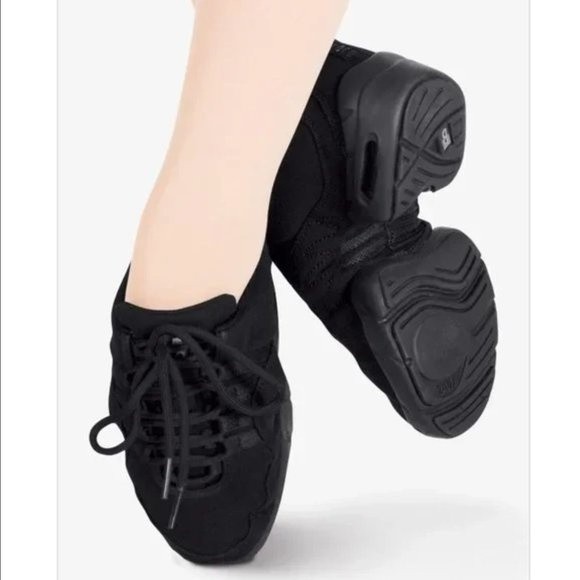 Bloch Shoes Bloch Womens Boost Black Canvas Split Sole Dance